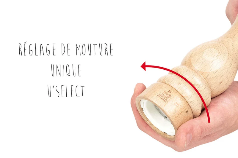 Moulin à sel manuel Peugeot Paris U select en bois naturel