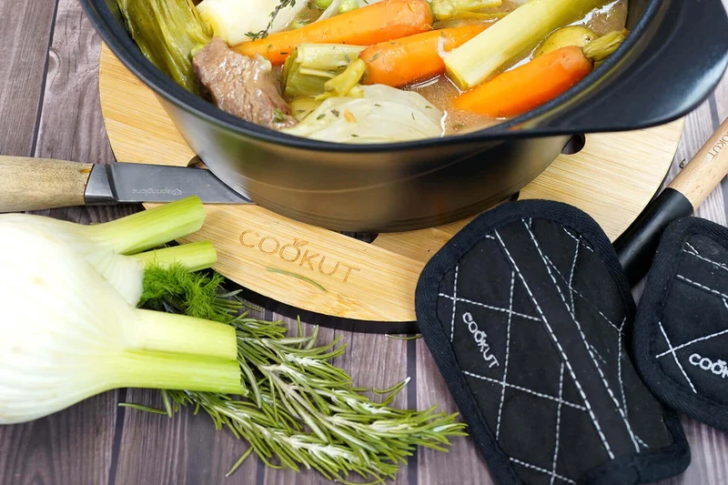 Paire de maniques en coton Cookut pour l'Incroyable Cocotte à personnaliser