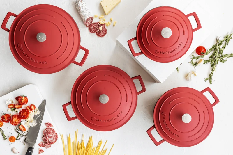 Sauteuse ronde MasterClass compatible induction en fonte d'aluminium 4L