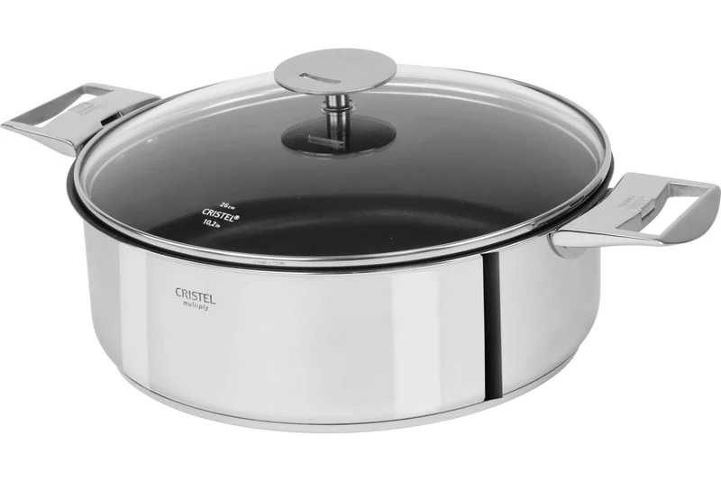 Sauteuse antiadhérente Cristel Casteline amovible Exceliss en inox 5 plis