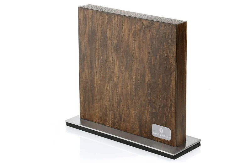 Bloc magnétique Zassenhaus en bois pour 10 couteaux de cuisine