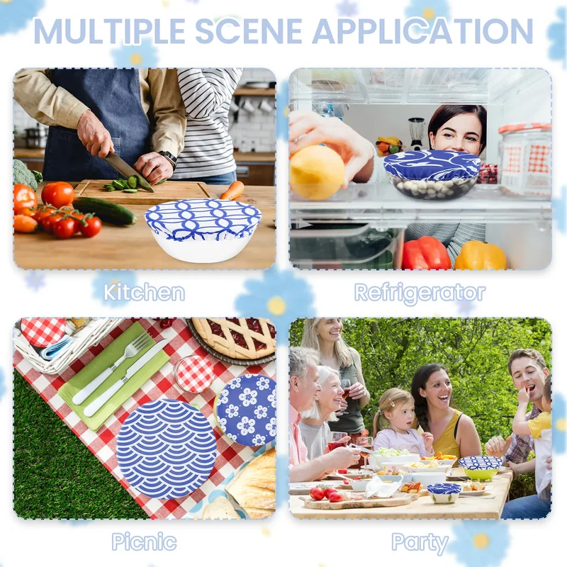 Couvercles Élastiques Réutilisables | Lot de 10 | Multiples Tailles