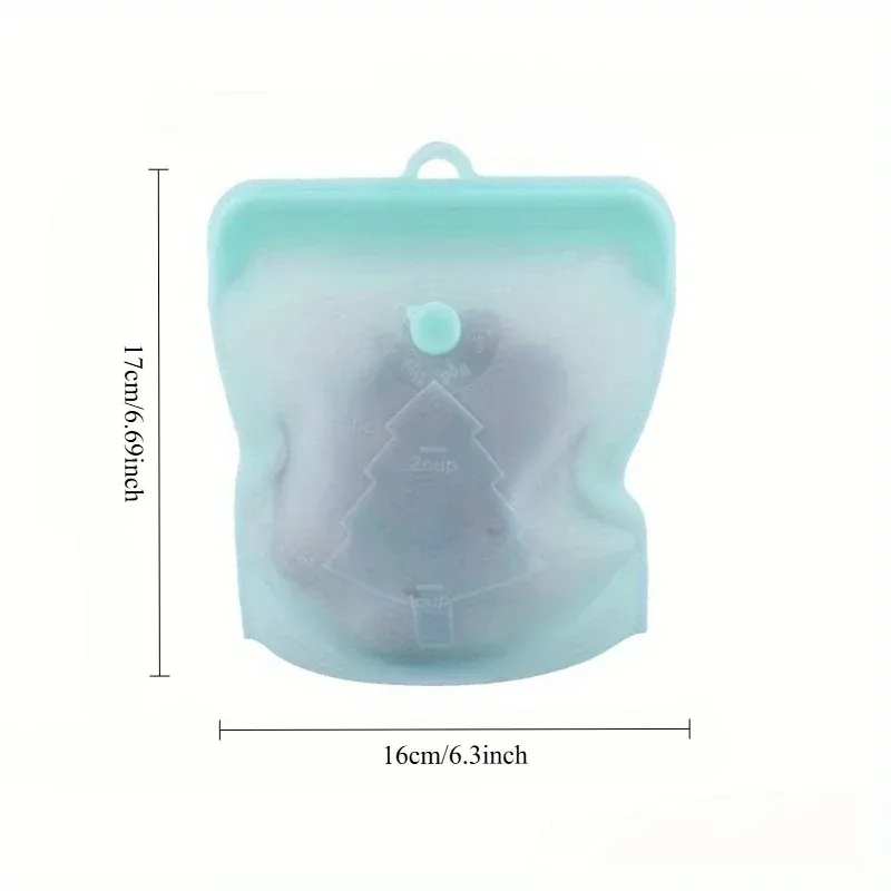 Sachets Silicone Réutilisables - Lot de 6 Pièces Hermétiques