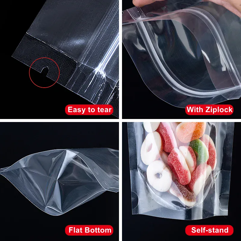 Sachets Zip Alimentaires Transparent - Lot de 50
