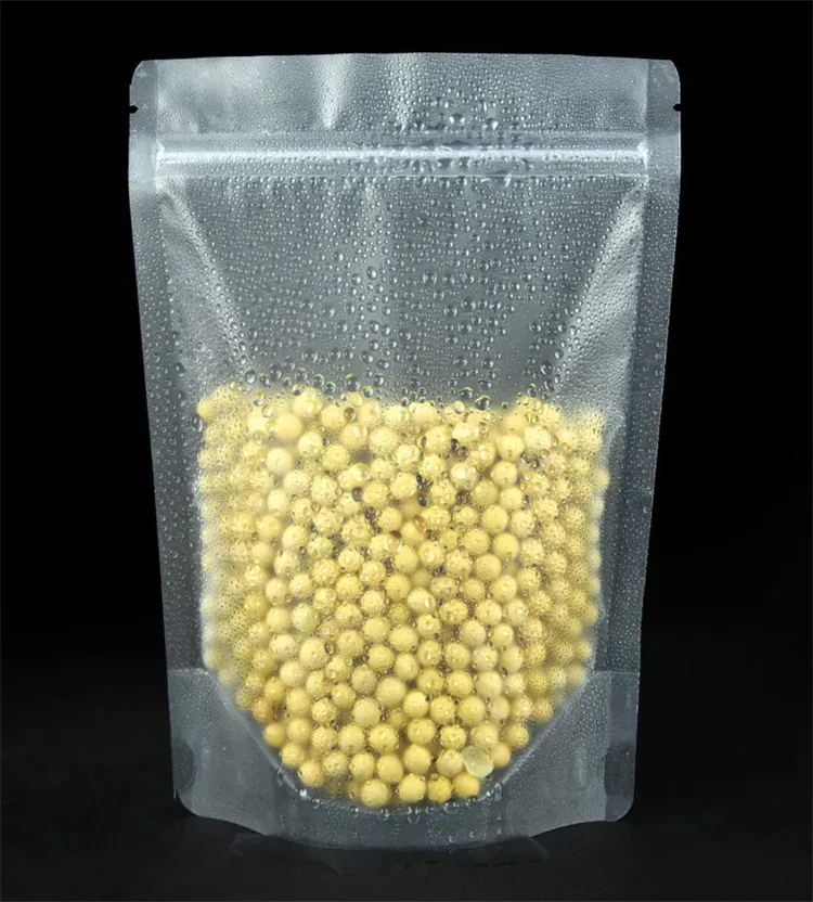 Sachets Zip Alimentaires Matériau Mat Transparent - Lots de 50 à 100