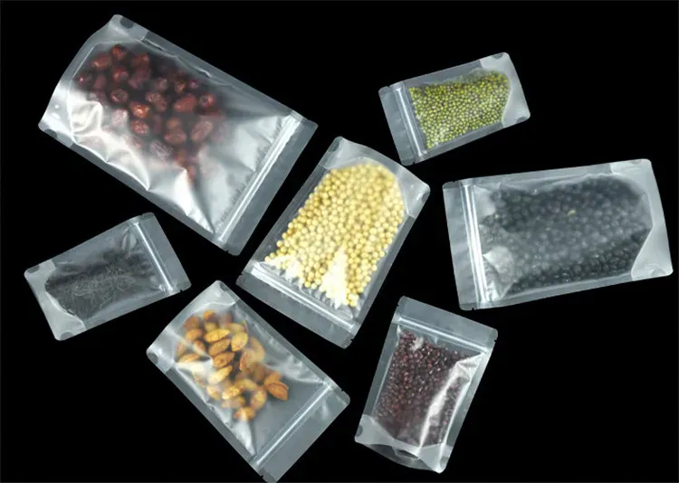 Sachets Zip Alimentaires Matériau Mat Transparent - Lots de 50 à 100