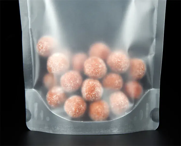Sachets Zip Alimentaires Matériau Mat Transparent - Lots de 50 à 100
