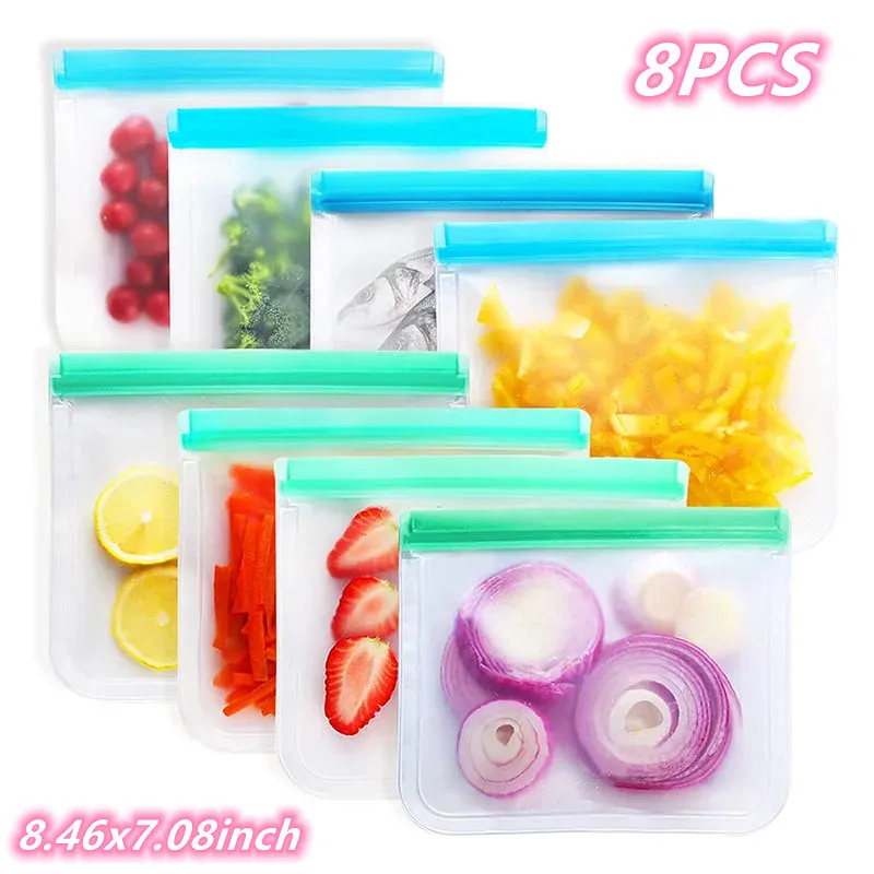 Sachets Silicone Réutilisables Anti-Fuite