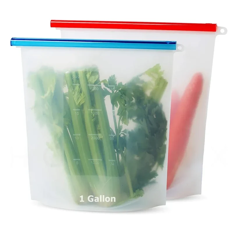 Sacs Congélation Silicone Réutilisables 4L Hermétiques - Lot de 2