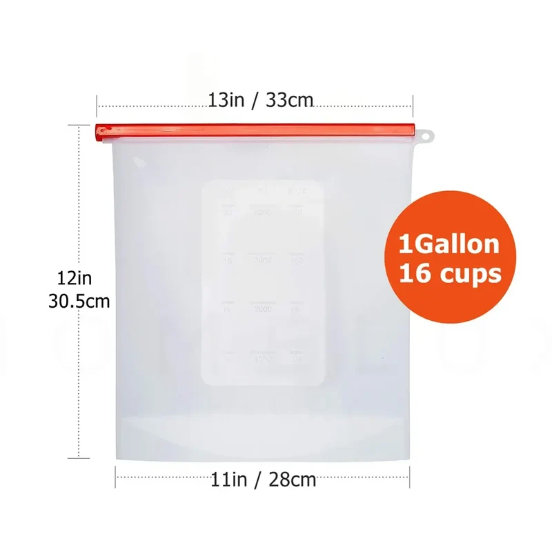 Sacs Congélation Silicone Réutilisables 4L Hermétiques - Lot de 2