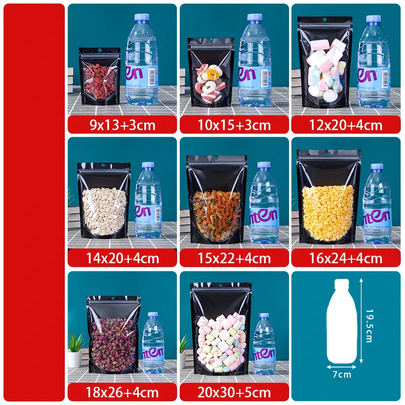 Sachets Kraft Réutilisables Lot de 100 pièces Transparent