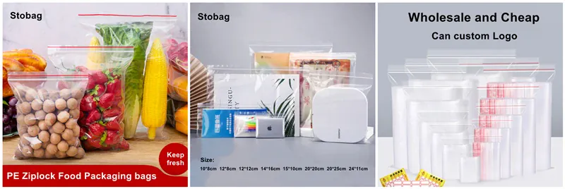 Sachets Kraft Réutilisables Lot de 100 pièces Transparent