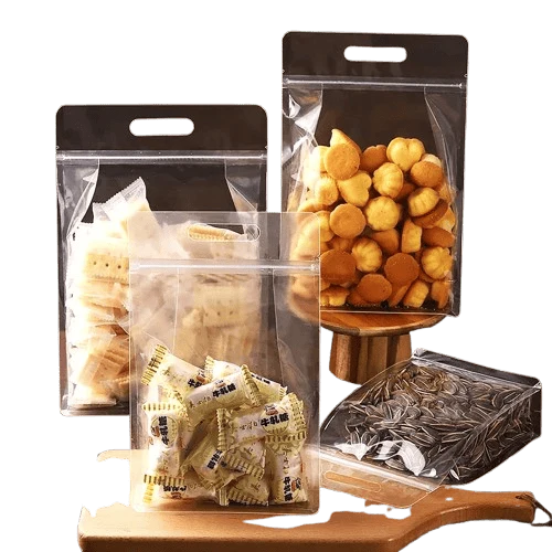Sachets Zip Alimentaires Transparent - Lot de 50 Pièces avec Zip