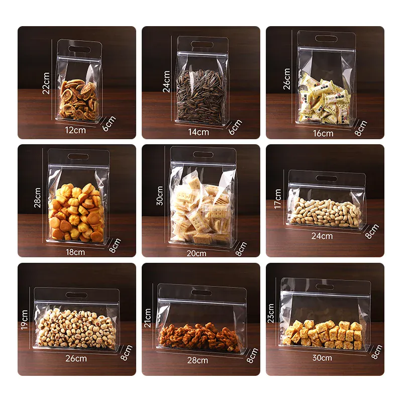 Sachets Zip Alimentaires Transparent - Lot de 50 Pièces avec Zip