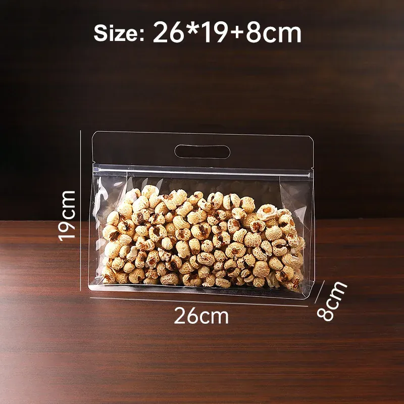Sachets Zip Alimentaires Transparent - Lot de 50 Pièces avec Zip