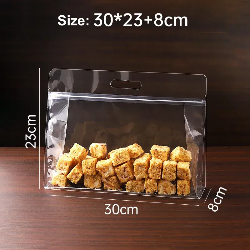 Sachets Zip Alimentaires Transparent - Lot de 50 Pièces avec Zip