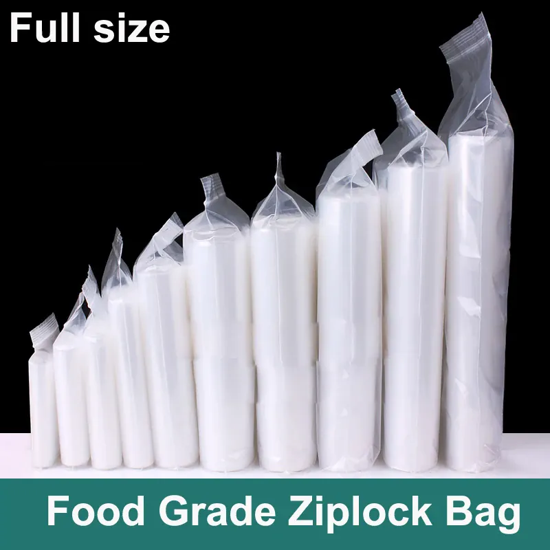 Sachets Zip Alimentaires Réutilisables - Lot de 100 pièces 8 cm
