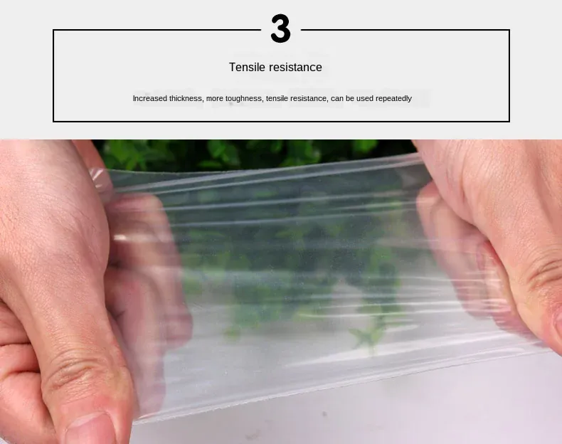 Sachets Zip Alimentaires Réutilisables - Lot de 100 pièces 8 cm