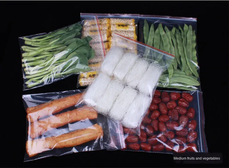 Sachets Zip Alimentaires Réutilisables - Lot de 100 pièces 8 cm