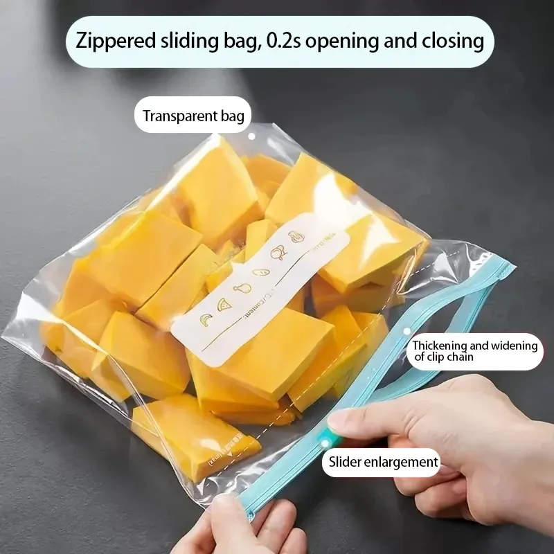 Sachets Zip Alimentaires Réutilisables Hermétiques - Lot de 12 pièces
