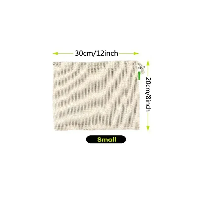 Sacs Filet en Coton Bio - Réutilisables et Écologiques - Lot de 5