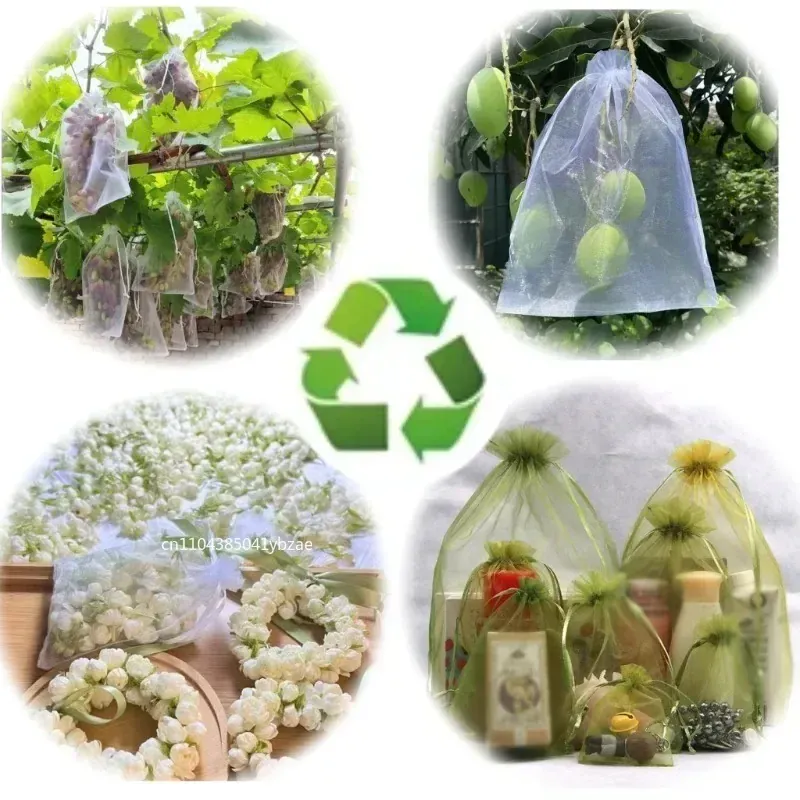 Sacs Filet Réutilisables en Organza – Protection Fruits, Raisin & Oiseaux