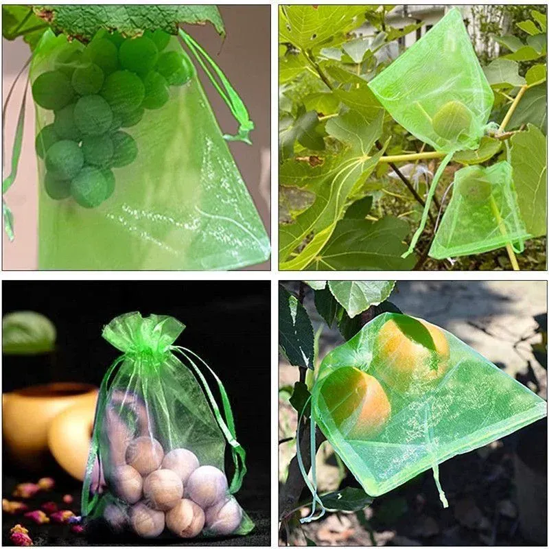 Sacs Filet Réutilisables en Organza – Protection Fruits, Raisin & Oiseaux