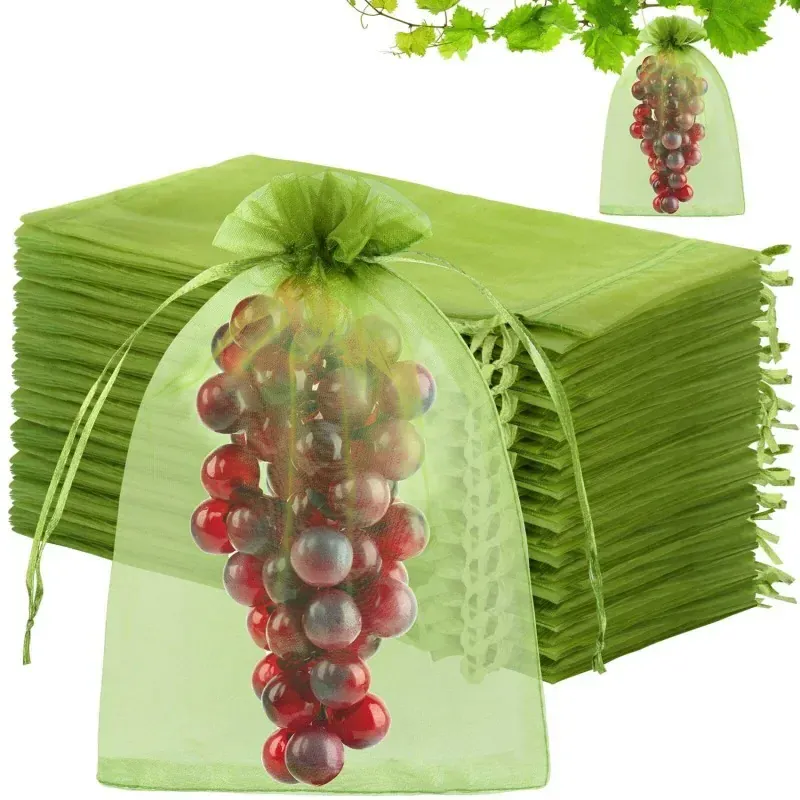 Sacs Filet Réutilisables en Organza – Protection Fruits, Raisin & Oiseaux