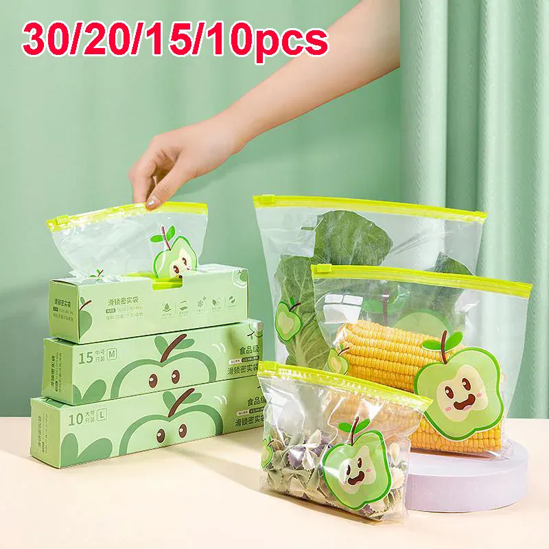 Sachets Zip Alimentaires Hermétiques Réutilisables - Lot de 15 à 30