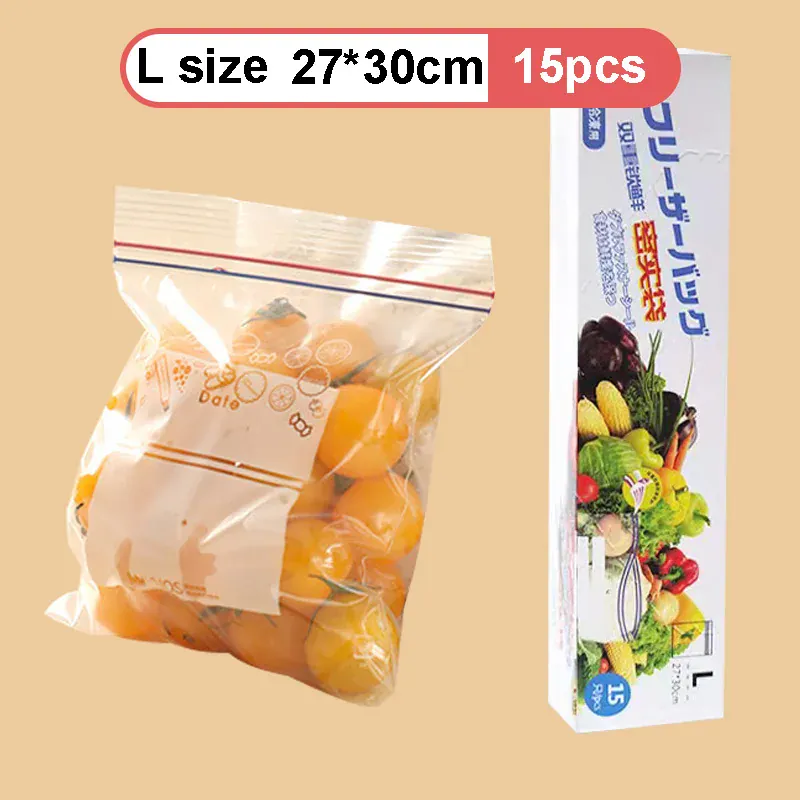 Sachets Zip Alimentaires Hermétiques Réutilisables - Lot de 15 à 30