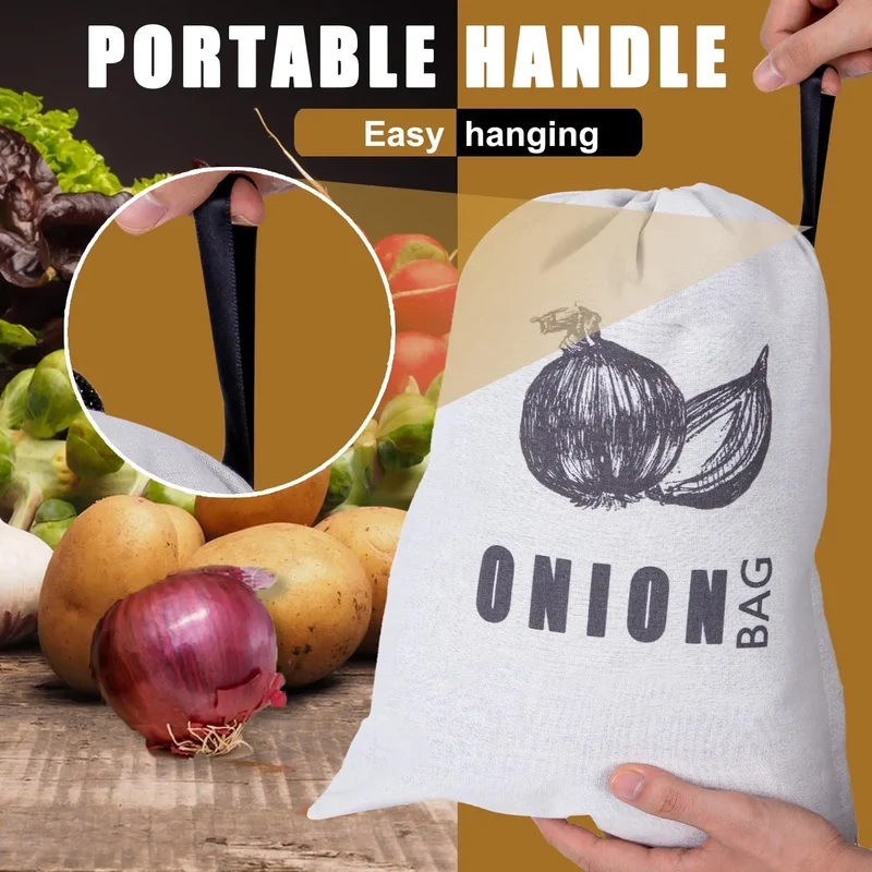 Sacs de Conservation Pommes de Terre & Oignons — Lot de 2 Réutilisables