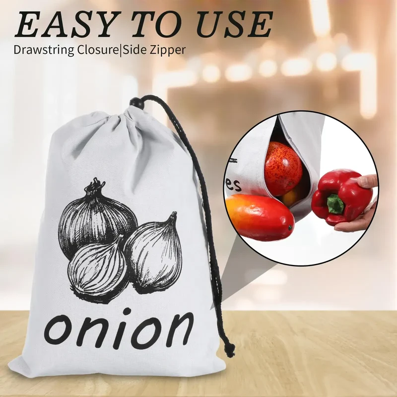 Sacs de Conservation Pommes de Terre & Oignons — Lot de 2 Réutilisables