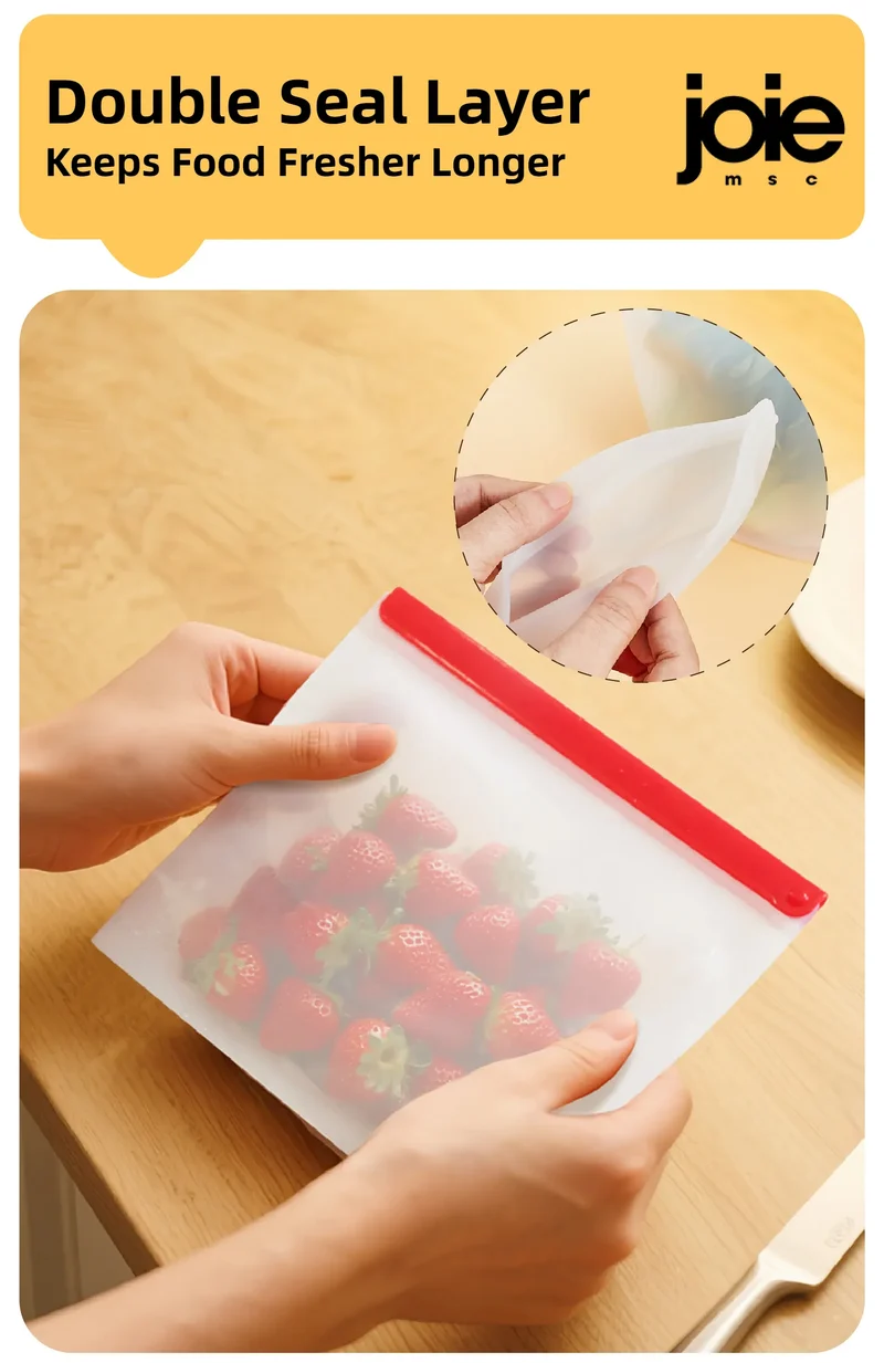 Sachets Silicone Réutilisables Hermétiques - Lot de 2 Pièces
