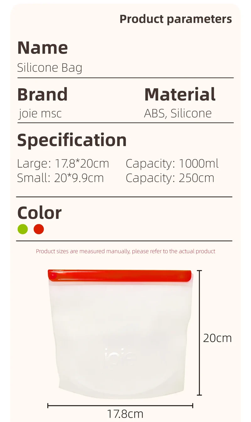 Sachets Silicone Réutilisables Hermétiques - Lot de 2 Pièces