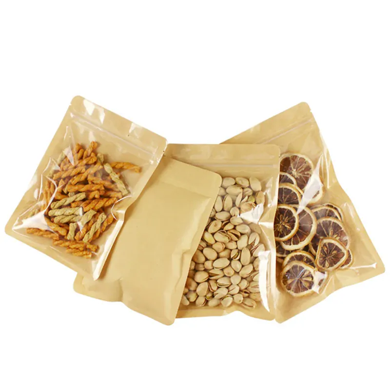 Sachets Kraft avec Fenêtre Transparente - Lots de 50