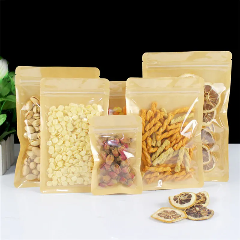 Sachets Kraft avec Fenêtre Transparente - Lots de 50