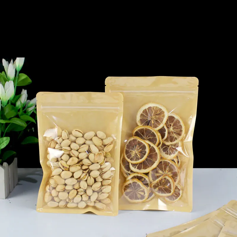 Sachets Kraft avec Fenêtre Transparente - Lots de 50
