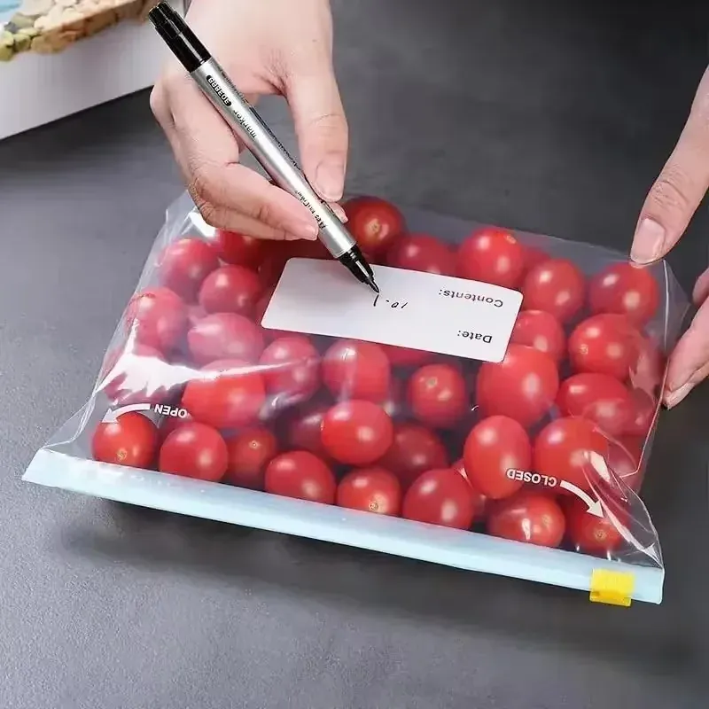 Sachets Zip Alimentaires Réutilisables - Lot de 60 pièces Anti-Fuite