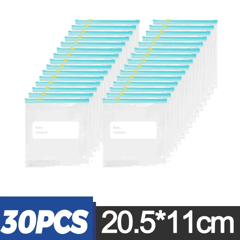 Sachets Zip Alimentaires Réutilisables - Lot de 60 pièces Anti-Fuite