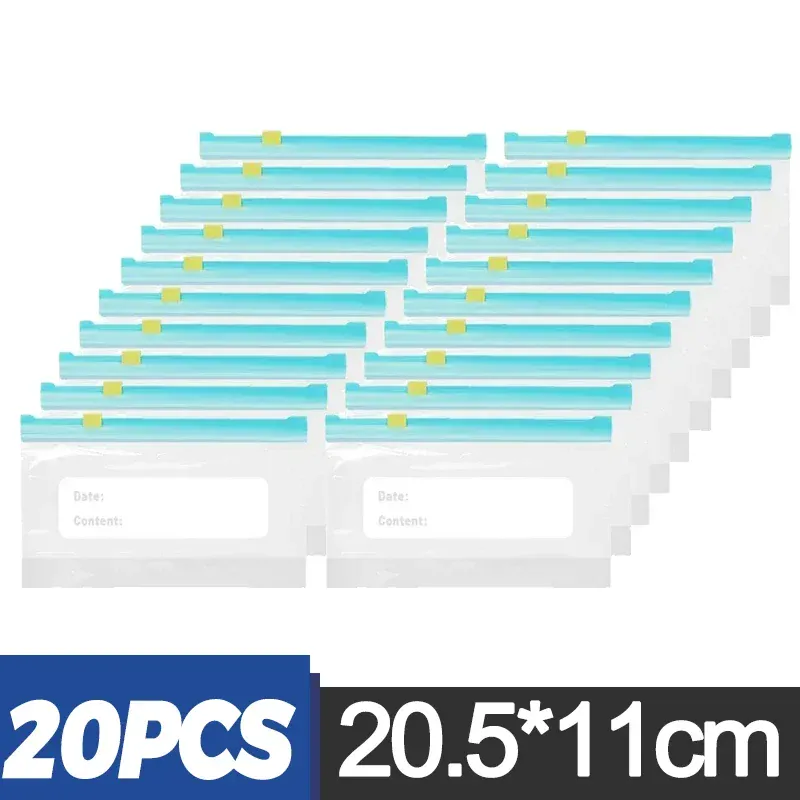 Sachets Zip Alimentaires Réutilisables - Lot de 60 pièces Anti-Fuite