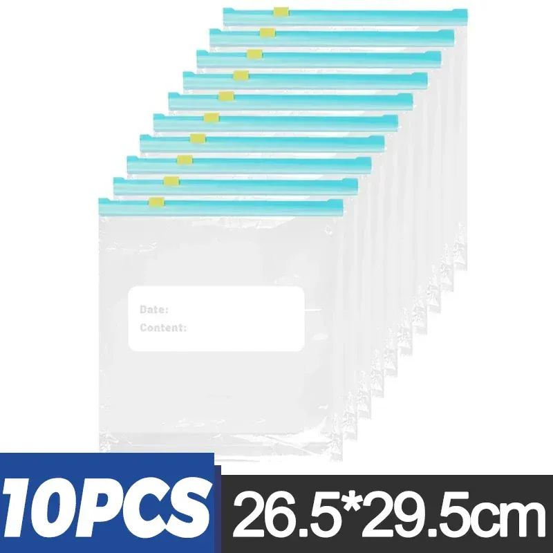 Sachets Zip Alimentaires Réutilisables - Lot de 60 pièces Anti-Fuite