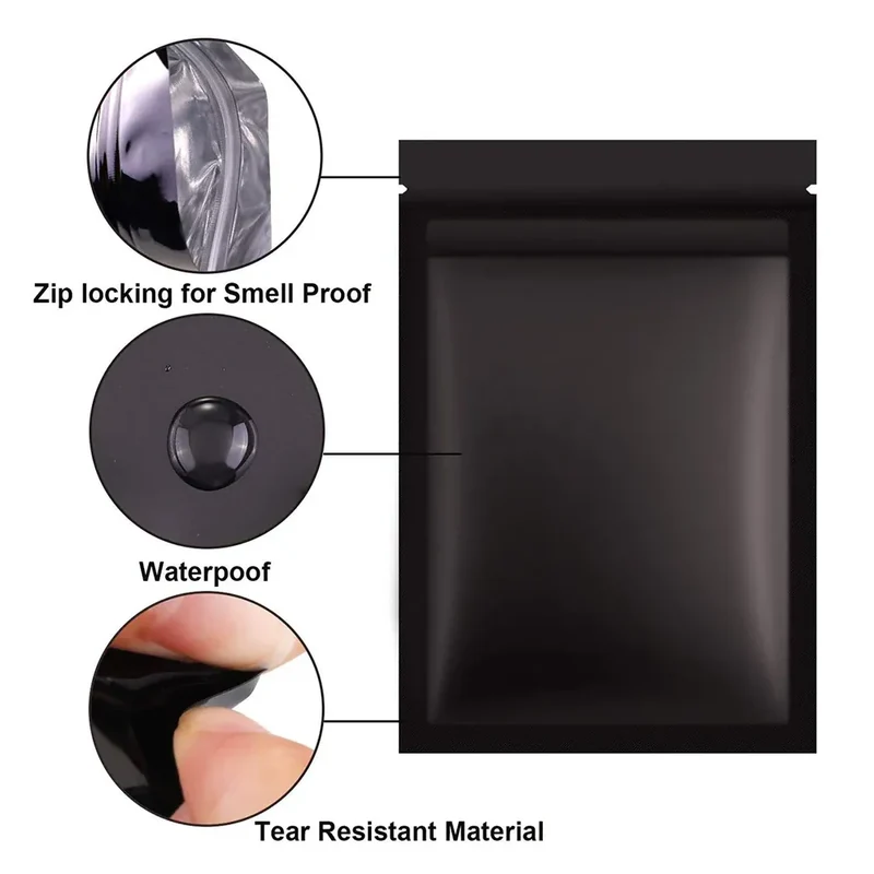 Sachets Zip Alimentaires Hermétiques - Lot de 50 en Aluminum
