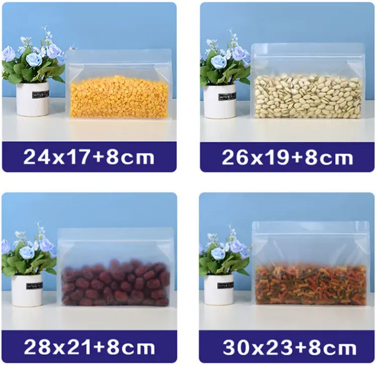 Sachets Zip Alimentaires Opacité Matte - Lot de 50