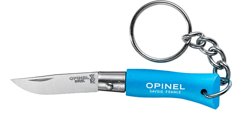 Couteau Opinel Porte-clés N°02 Inox Bleu/cyan