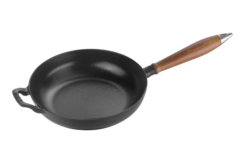 Poêle à frire Staub Vintage en fonte émaillée manche en bois