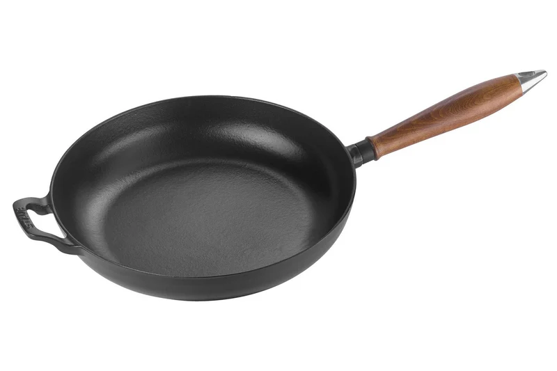 Poêle à frire Staub Vintage en fonte émaillée manche en bois