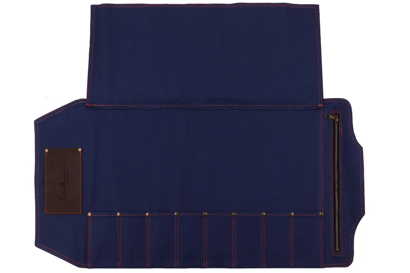 Mallette de couteaux vide Guillaume Léonard 8 places bleue