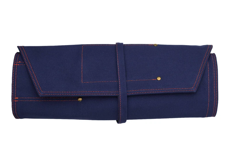 Mallette de couteaux vide Guillaume Léonard 8 places bleue