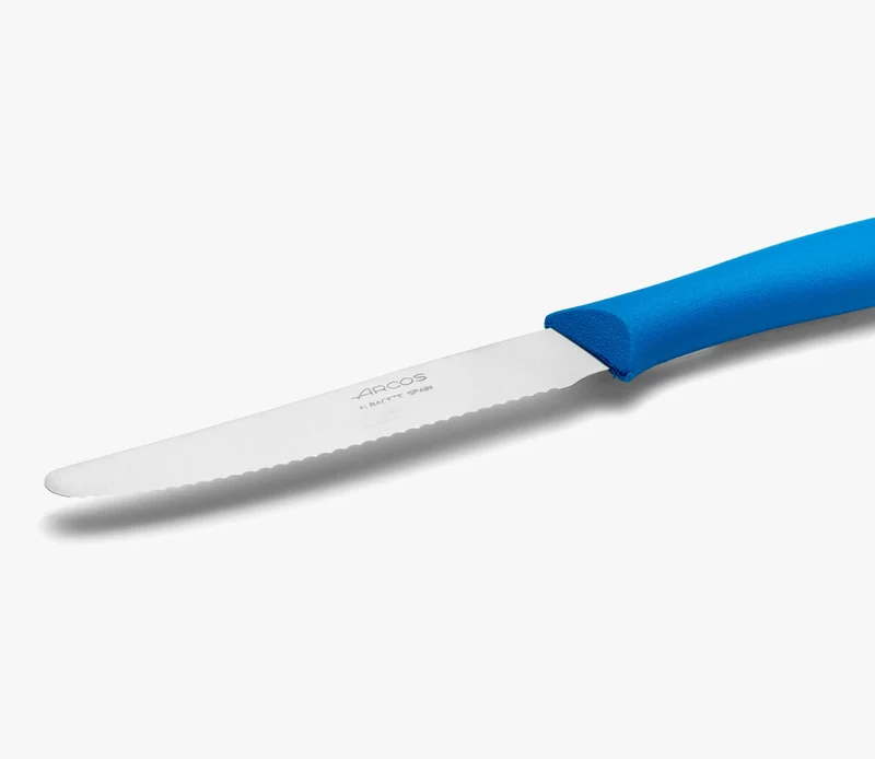 Cuchillo Mesa Color Azul Con Sierra Serie Nova 110 mm