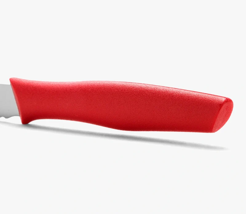 Cuchillo Mesa Color Rojo Con Sierra Serie Nova 110 mm